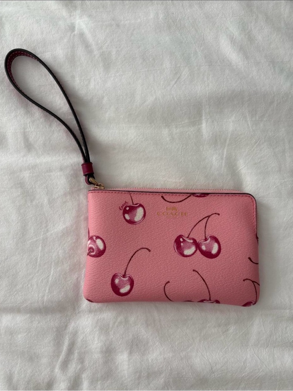 Cherry coach wristlet